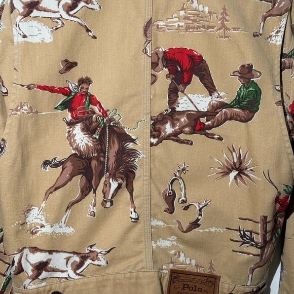 Ralph Lauren Beige Western cowboy Print Jacket - Picture 6 of 13